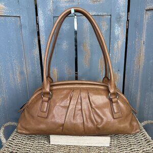 Hobo Slim Zip Top Shoulder Bag Tan